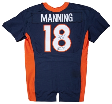 2015 Peyton Manning Game Used And Signed Denver Broncos Jersey From 11/1/15 Vs. Green Bay Packers (Fanatics-Manning LOA)